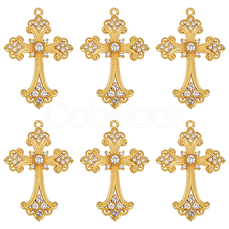 6Pcs Alloy Big Gothic Pendants ALRI-UN0001-05-1