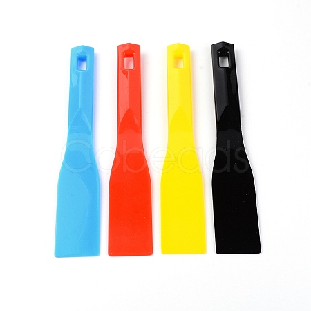 Plastic Spatula Painting Knife LS-AJEW-WH0182-66B-1