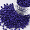 Baking Paint Glass Seed Beads, Blue, 8/0, 3mm, Hole: 1mm, about 10000pcs/bag