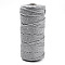 Cotton String Threads, Macrame Cord, Decorative String Threads, for DIY Crafts, Gift Wrapping and Jewelry Making, Light Grey, 3mm, about 109.36 Yards(100m)/Roll.