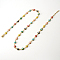 Enamel Evil Eye Link Chain Necklace, Golden Stainless Steel Necklace, Colorful, 17.72 inch(45cm)