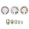 Alloy & Glass Rhinestone & Resin Cabochons, Nail Art Decoration Accessories, Mixed Shapes, Mixed Color, 200x140mm