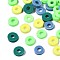 Handmade Polymer Clay Beads, Heishi Beads, Disc/Flat Round, Mixed Color, 4x0.5~1.5mm, Hole: 1.5mm, about 66600pcs/1000g