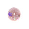 Handmade Wool Felt Woven Costume Accessories, with Plastic Doughnut, Pink, 30mm