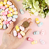 48Pcs 6 Colors Opaque Resin Cabochons FIND-SC0020-82-4