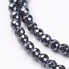 Non-magnetic Synthetic Hematite Beads Strands G-S086-3mm-3