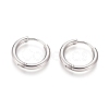 Tarnish Resistant 304 Stainless Steel Huggie Hoop Earrings EJEW-F111B-17mm-P-1