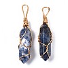 Natural Blue Spot Jasper Big Pendants G-T122-70B-2