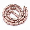 Electroplated Natural Lava Rock Beads Strands G-T114-63RG-2