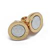 Rack Plating Brass Magnetic Clasps with Loops KK-F801-02A-G-3