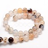 Natural Dendritic Agate Round Beads Strands G-E321C-6mm-01-2