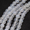 Natural White Agate Round Beads Strands G-L086-4mm-30-1