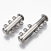 Tarnish Resistant 304 Stainless Steel Slide Lock Clasps STAS-S079-158P-2