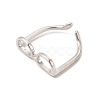 Brass Glasses Frame Open Cuff Ring for Women X-RJEW-F140-140P-3