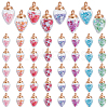 64Pcs 8 Colors Glass Pendants GGLA-GA0001-07A-1