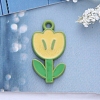 Spray Painted Alloy Enamel Pendants HUDU-PW0001-007B-03-1