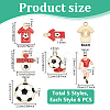 30Pcs 5 Styles Alloy Enamel Pendants ENAM-PH0003-40-2