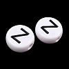 Opaque White Acrylic European Beads AC-CBA3BDD-01Z-2