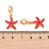 Alloy Enamel European Dangle Charms AL-CBAC2D3-02G-01-3