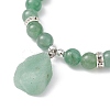 Natural Green Aventurine & Synthetic Hematite Beaded Stretch Bracelet BJEW-JB09760-02-3
