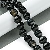 Dyed & Heated Natural Black Agate Beads Strands G-H023-A03-01-1