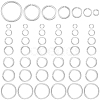 300Pcs 7 Styles Rack Plating Brass Open Jump Rings KK-BBC0027-30S-1