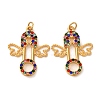 304 Stainless Steel Rhinestone Pendants STAS-U061-17G-1