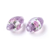 Handmade Silver Foil Glass Lampwork Beads LAMP-Q030-02D-2