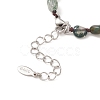 Natural Moss Agate & Pearl & Cubic Zirconia Tree of Life Pendant Necklace NJEW-JN04335-02-4