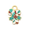 Christmas 304 Stainless Steel Enamel Charms STAS-I356-02G-06-1