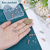 4 Pairs 2 Colors Rack Plating Brass Micro Pave Clear Cubic Zirconia Earring Findings KK-BC0015-27-3