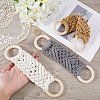 3Pcs 3 Colors Handmade Macrame Cotton Hanging Towel Holder AJEW-CN0006-37-3