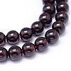 Mozambique Import Natural Grade AA Garnet Round Beads Strands G-E300-AA-6mm-3