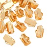 SHEGRACE Brass Ribbon Crimp Ends XGR0060G-59G-1