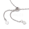 Tarnish Resistant Adjustable Braided 201 Stainless Steel Macrame Pouch Cable Chain Slider Bracelet Making BJEW-JB10284-01-5