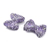 Bowknot Shape Polymer Clay Rhinestone Beads CLAY-NH0001-05F-2
