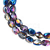 Electroplate Transparent Glass Beads Strands EGLA-N008-016-5