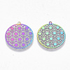 Ion Plating(IP) 201 Stainless Steel Filigree Pendants X-STAS-R102-09-2