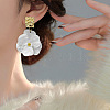 Flower Zinc Alloy Acrylic Dangle Stud Earrings FS-WG5AD05-02-1