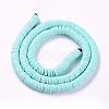 Flat Round Handmade Polymer Clay Beads CLAY-R067-6.0mm-20-2