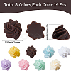 112Pcs 8 Colors Opaque Resin Cabochons RESI-SC0006-95-2