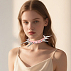 Punk Rock Style Alloy Spiked Cone Rivet Imitation Leather Chocker Necklaces NJEW-WH20011-10P-03-4