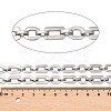 201 Stainless Steel Oval with Rectangle Link Chains CHS-F024-01A-P-2
