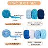 14M 7 Style Blue Series Elastic Crochet Headband Ribbon OCOR-BC0005-36-2