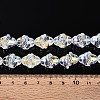 Electroplate Transparent Glass Beads Strands X-EGLA-N020-03A-4