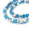 Electroplate Glass Beads Strands EGLA-A034-J6mm-M08-3