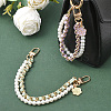 2Pcs 2 Colors Alloy Flower Phone Hand Strap Chains AJEW-SC0004-10A-5