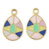 Ion Plating(IP) 304 Stainless Steel Enamel Charms STAS-U032-06G-01-1
