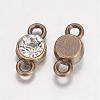 Alloy Grade A Rhinestone Single-Stone Links connectors RB-D314-03AB-1