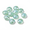 Rainbow Iridescent Plating Acrylic Beads OACR-A010-05B-3